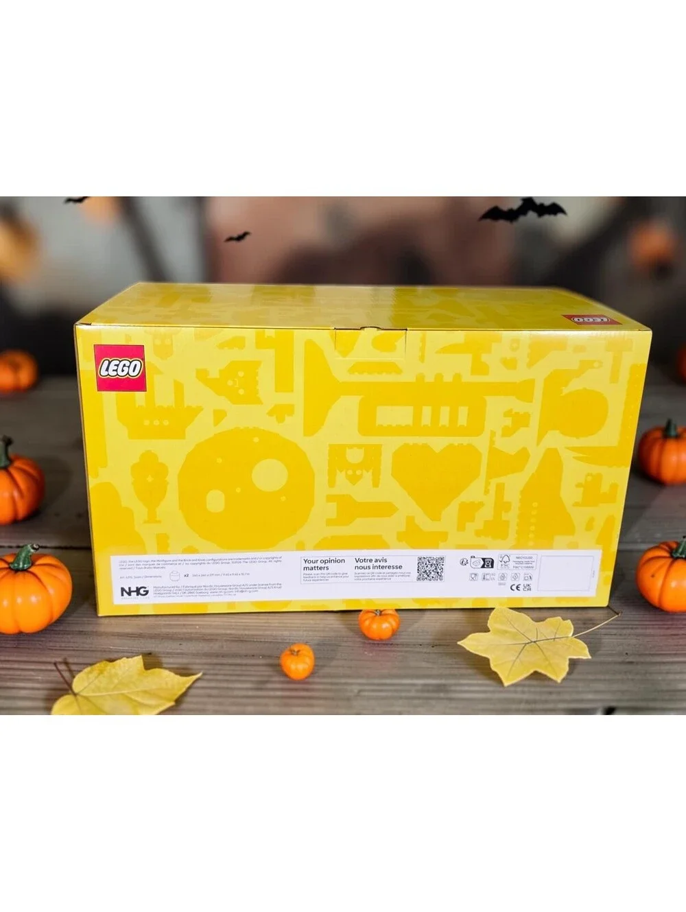 LEGO Halloween Edition Large Storage Heads Green White Skeleton 2pc NIB